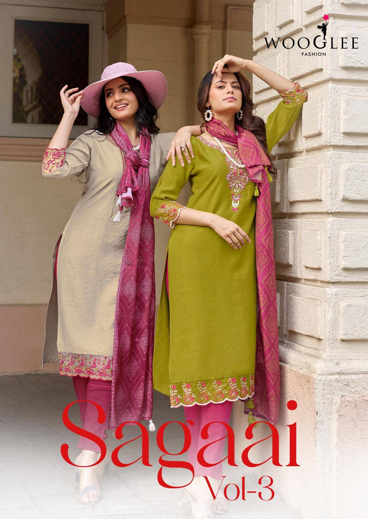 Wooglee sagaai vol 3 Designer wholesale kurtis in Surat